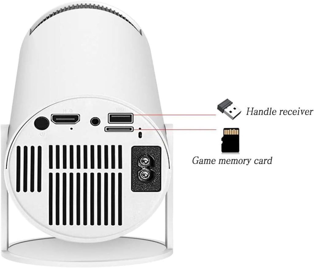 Retro Game Console with Projector, 4K HD Retro Game Projector with 2 Wireless Controllers, HDMI Output, WiFi