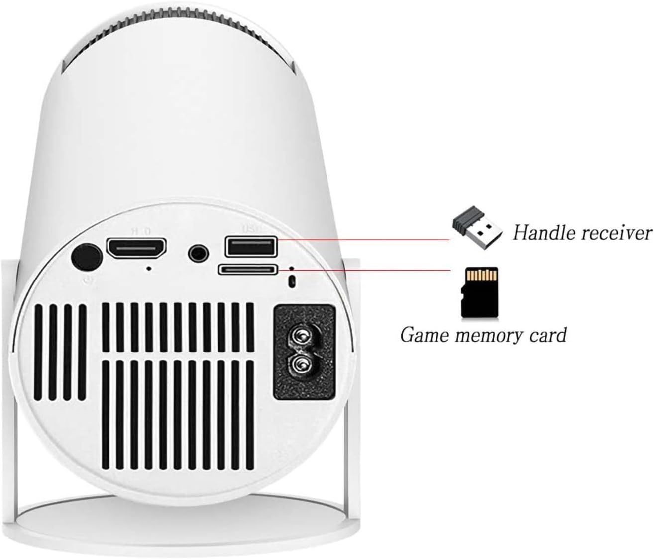 Retro Game Console with Projector, 4K HD Retro Game Projector with 2 Wireless Controllers, HDMI Output, WiFi