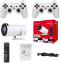 Kothab Retro Console Projector - 2-In-1 Professional Game Projector, 4k Hd Projector With Built-In Retro Games, Smart Tv Projector For Indoor & Outdoor, Christmas Gift For Kids