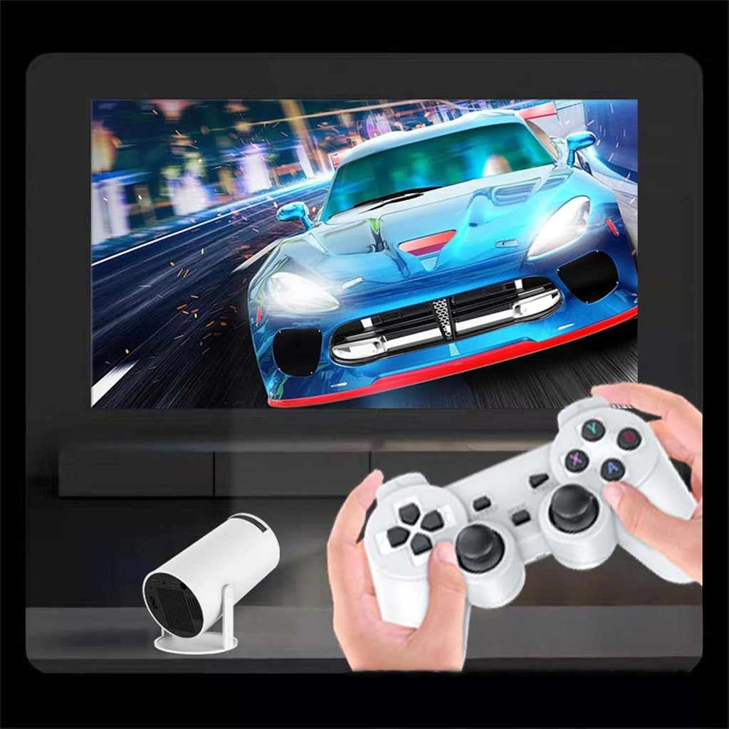 Retro Game Console with Projector, 4K HD Retro Game Projector with 2 Wireless Controllers, HDMI Output, WiFi