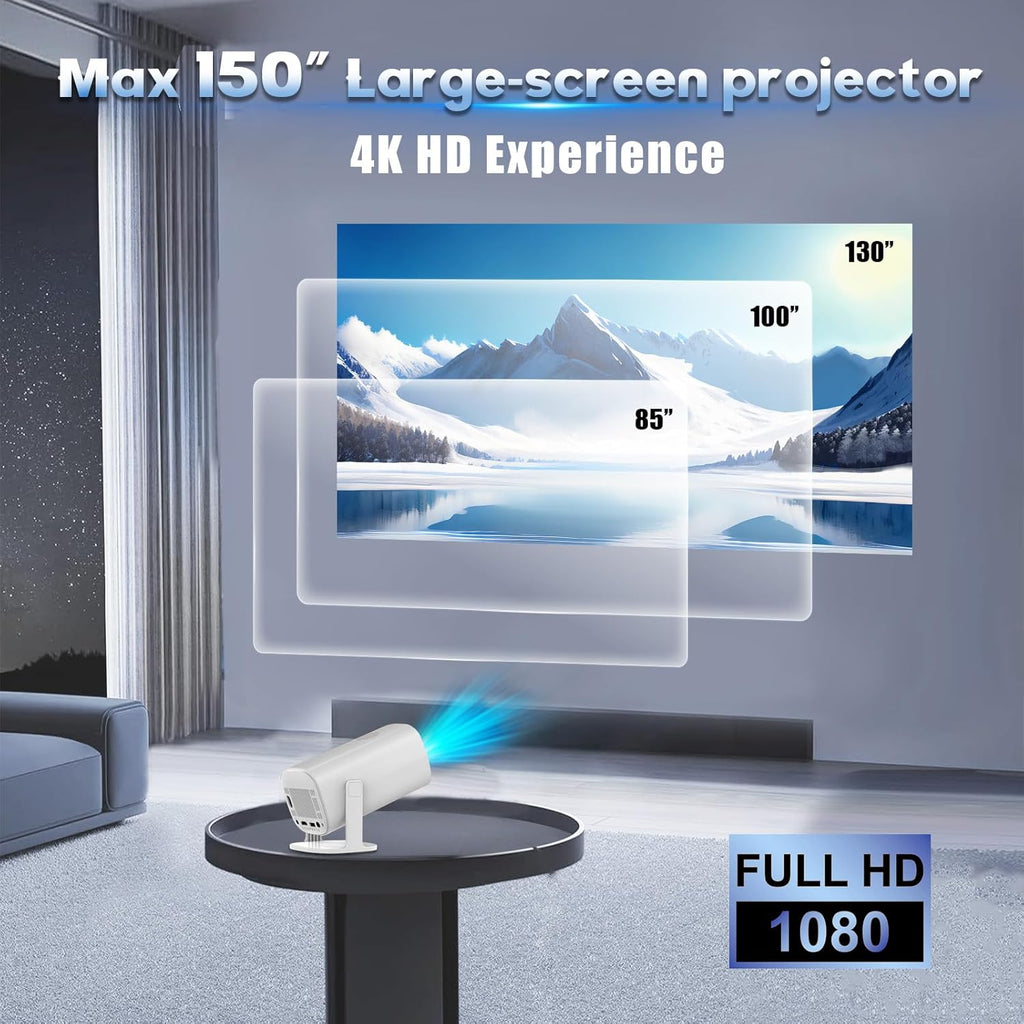 P30 Max Portable Game Projector, 32G, 720P, 5G WiFi Bluetooth, Built-in 35000+ 3D Games