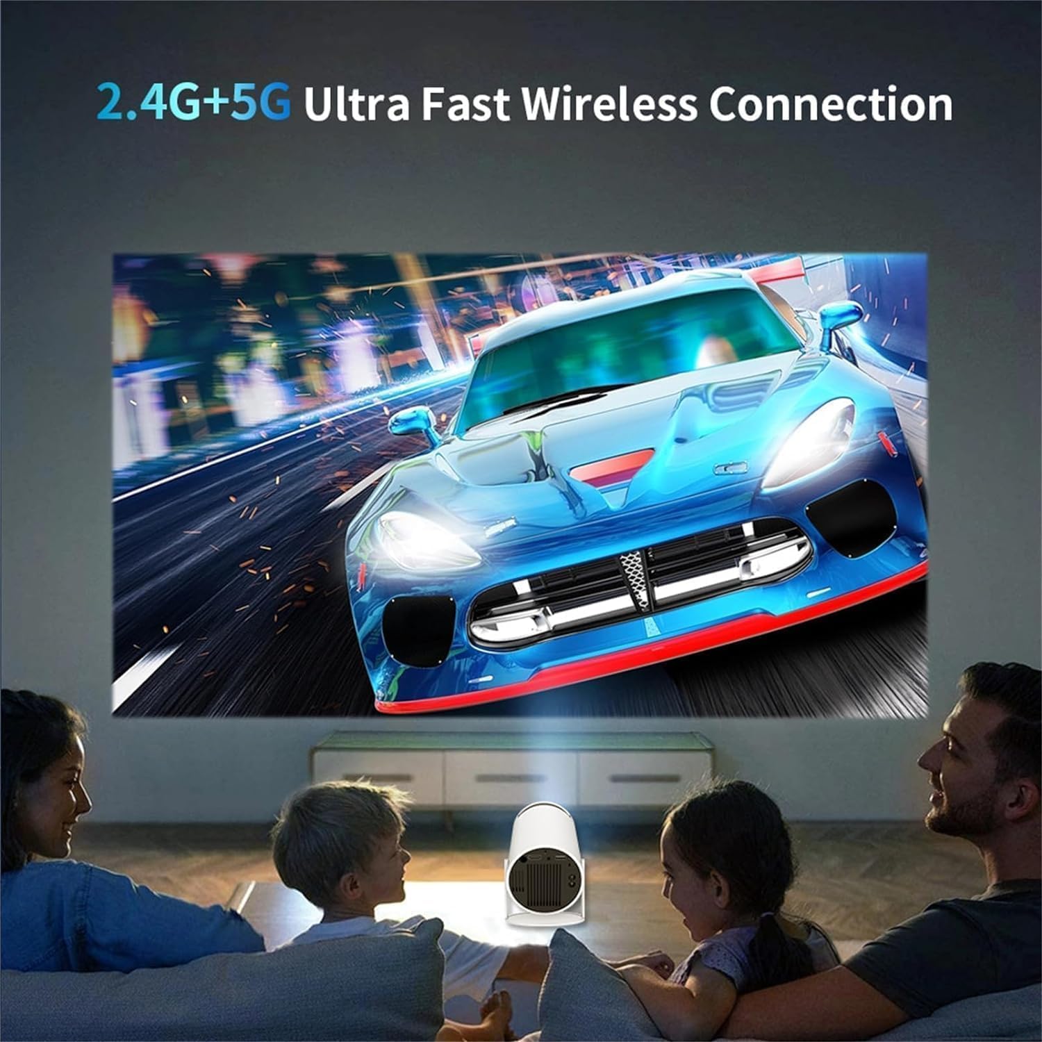 Nostalgic Projector, 4K Projector with Retro Gaming Console, Arcade Vision Projector, Smart Projector with Built in 20000+ Games, Retro Game Projector with 2 Wireless Controllers