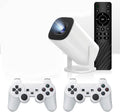 Mini Projector - 4k Mini Spotlight Projector, Console Projector with Retro Games, Over 36,000 Built-in Games with WiFi and Bluetooth, Ideal for Movies, Gaming