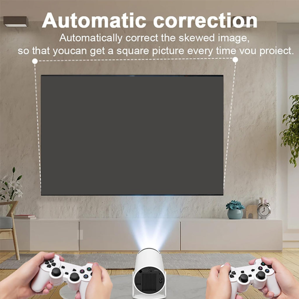 Kothab Retro Console Projector - 2-In-1 Professional Game Projector, 4k Hd Projector With Built-In Retro Games, Smart Tv Projector For Indoor & Outdoor, Christmas Gift For Kids