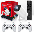 Retro Console & Projector - Built in 40,000+ Games with 40+ Emulators, Kothab Retro Console Projector, 4K HDMI Output HD Projector with 2 2.4G Wireless Controllers, Support 23 Languages