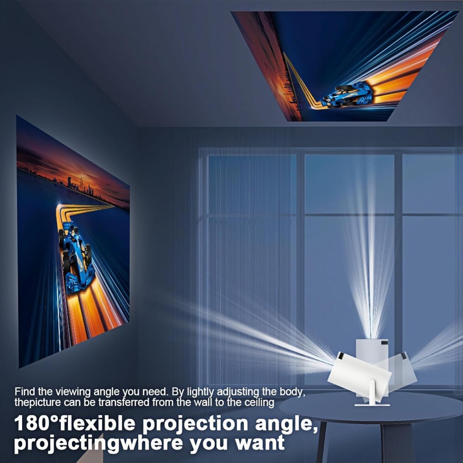 Nostalgic Projector, 4K Projector with Retro Gaming Console, Arcade Vision Projector, Smart Projector with Built in 20000+ Games, Retro Game Projector with 2 Wireless Controllers